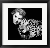 1950s Dramatic Face Shot Woman Posing Fine Art Print