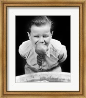 1930s Boy Bobbing For Apples Fine Art Print