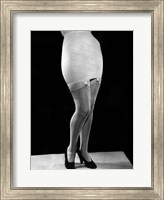 1940s Woman From Waist Down Wearing Girdle Fine Art Print