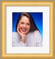 1980s Smiling Teenage Girl Looking At Camera Fine Art Print