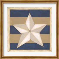 White Star, Blue Stripes Fine Art Print