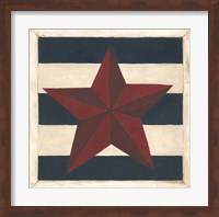 Red Star, Blue Stripes Fine Art Print