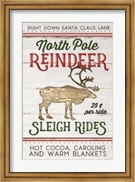 Vintage Reindeer Rides Fine Art Print