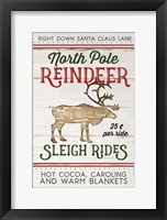 Vintage Reindeer Rides Fine Art Print