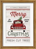 Vintage Truck Merry Christmas Fine Art Print
