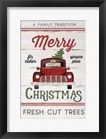 Vintage Truck Merry Christmas Fine Art Print