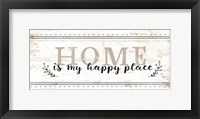 Home is My Happy Place Framed Print