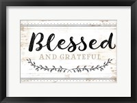 Blessed and Grateful Framed Print