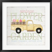 Vintage Flower Garden Truck Fine Art Print