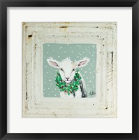 Lamb with Wreath Framed Print