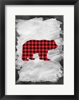 Plaid Bear Framed Print