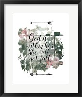 God is Within Her Floral Fine Art Print