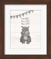 Kind Heart Hippo Fine Art Print