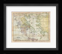 Vintage Greece Empire Map Fine Art Print