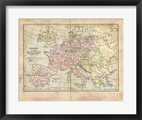Vintage Napoleon Empire Map Fine Art Print