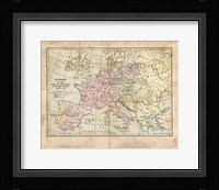 Vintage Napoleon Empire Map Fine Art Print