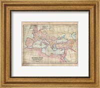 Vintage Roman Empire Map Fine Art Print