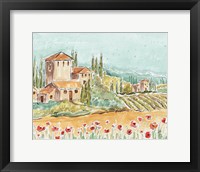 Tuscan Breeze I No Grapes Framed Print