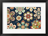 La Vida Loca I Blue Framed Print