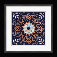 October Garden IX Blue Framed Print