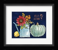 October Garden IV Blue Framed Print