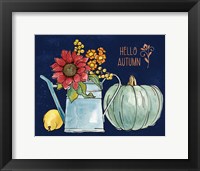 October Garden IV Blue Framed Print