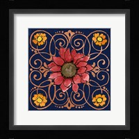 October Garden VIII Blue Framed Print