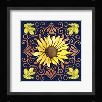 October Garden V Blue Framed Print