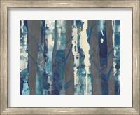 Deep Woods III Indigo on Gray Fine Art Print