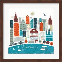 Colorful New Orleans Teal Fine Art Print