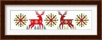 Geometric Holiday Reindeer III Fine Art Print