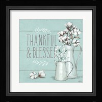 Blessed V Mint Framed Print