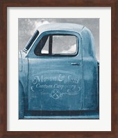Lets Go for a Ride II Vintage Blue Fine Art Print