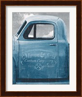Lets Go for a Ride II Vintage Blue Fine Art Print