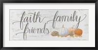 Beautiful Bounty Sign III Faith Family Friends Script Fine Art Print
