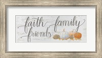 Beautiful Bounty Sign III Faith Family Friends Script Fine Art Print