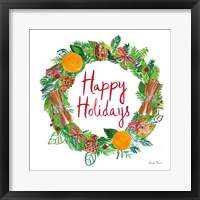 Holiday Wreath II Framed Print