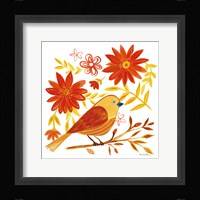 Orange Bird I Framed Print