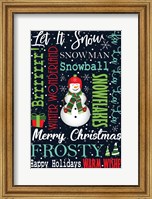 Snowman Typography Fine Art Print