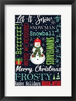 Snowman Typography Fine Art Print