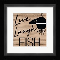 Live Laugh Fish Framed Print