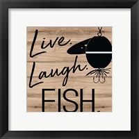 Live Laugh Fish Framed Print