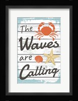 The Waves are Calling Framed Print
