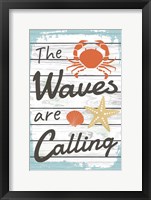 The Waves are Calling Framed Print