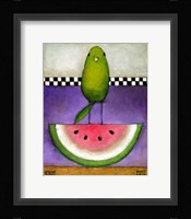 Watermelon Bird Framed Print