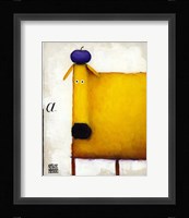 Yellow Dog With Apple Fine Art Print