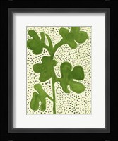 Green Leaf with Dots 1 Fine Art Print