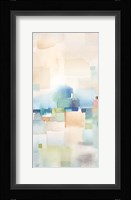 Teal Abstract Panel II Framed Print
