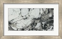 Black and White Marble Panel Trio II Fine Art Print