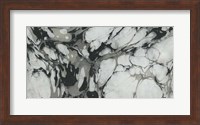 Black and White Marble Panel Trio III Fine Art Print